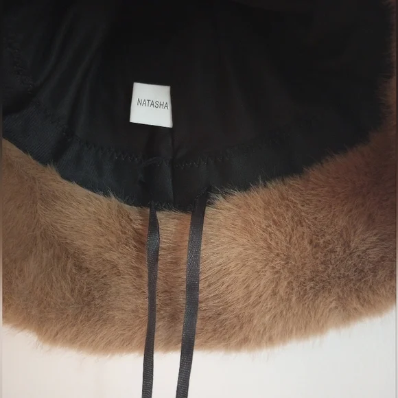 Natasha Brown Faux Fur Bucket Hat - Picture 7 of 7